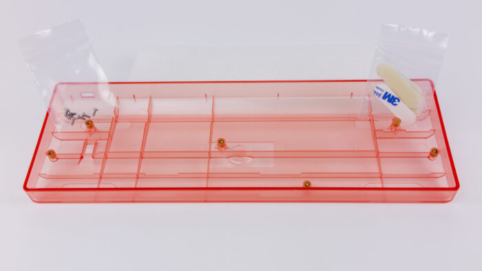 Mechanical Keyboard 60% Plastic Case Red Transparent
