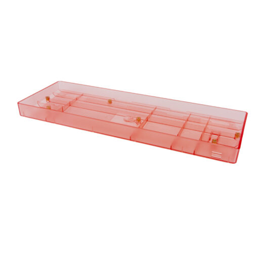 Mechanical Keyboard 60% Plastic Case Red Transparent