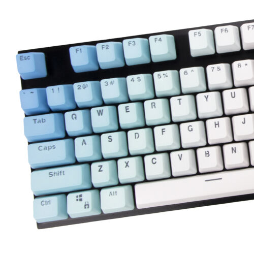 Keycaps v barvě Blue and White , PBT, Backlit 104 Key