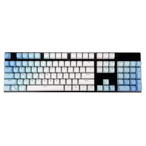 Keycaps v barvě Blue and White , PBT, Backlit 104 Key