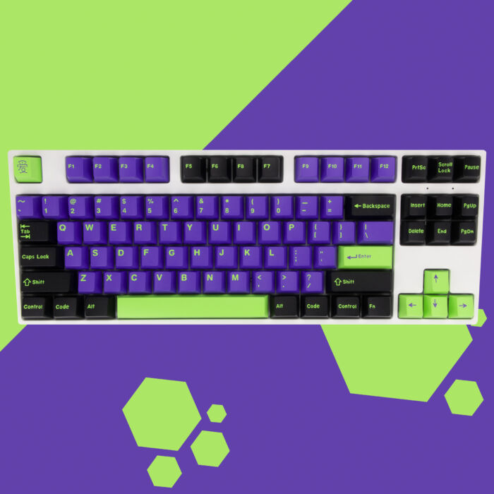 TKL Custom Mechanická Klávesnice v barvě Joker - bílý plastový case