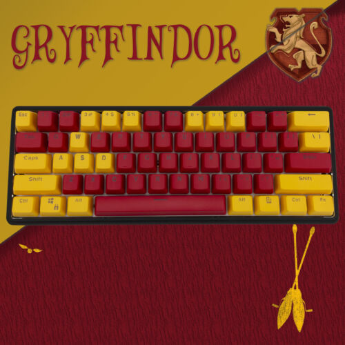 60% herní mechanická klávesnice v barvě Gryffindor - hliník