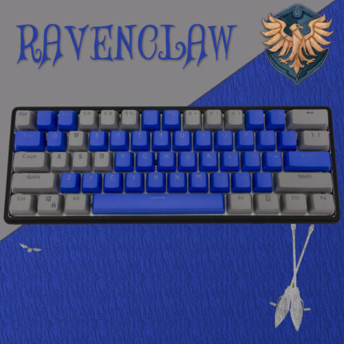 60% herní mechanická klávesnice v barvě Ravenclaw - hliník