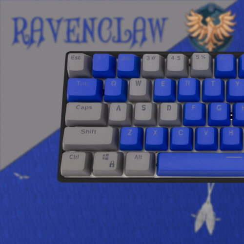 60% herní mechanická klávesnice v barvě Ravenclaw - deatil
