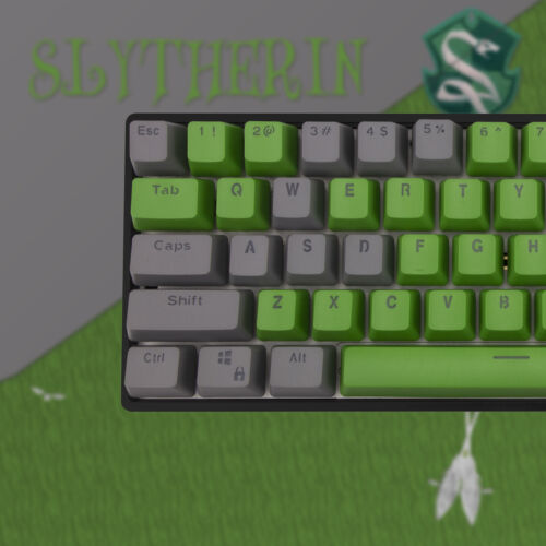 60% herní mechanická klávesnice v barvě Slytherin - detail